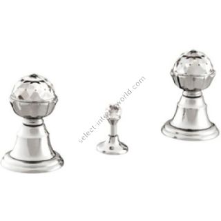 Bronces Mestre / Bidet Fittings / Three holes bidet set with Swarovski crystal 037222.000.50