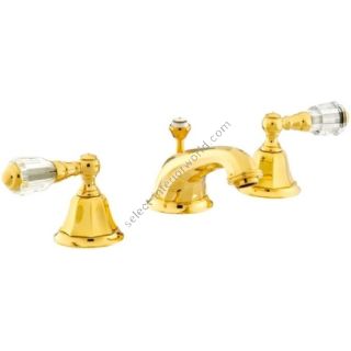 Bronces Mestre / Washbasin Fittings / Three holes basin set with Swarovski crystal 038601.D00.00