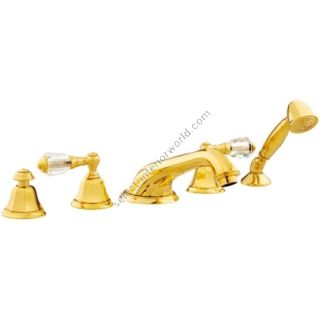 Bronces Mestre / Bath-Shower Fittings / Five holes bath set with Swarovski crystal 038616.D00.00