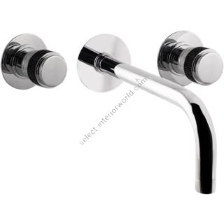 Bronces Mestre / Washbasin Fittings / Three holes wall basin set with black Swarovski 071433.HN0.50