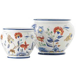 Le Porcellane / Flower Boxes & Flower Pots / Cachepot Fiori Policromo 3252 3251 3250