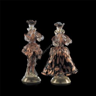 Italian Luxury Lighting / Figurative Sculptures / Venetian Couple in Murano Glass 759 2 AVV