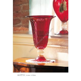 Il Paralume Marina / Decorative Vases / Red Murano Glass 957G