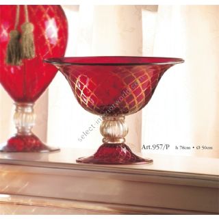 Il Paralume Marina / Decorative Vases / Red Murano Glass 957 P