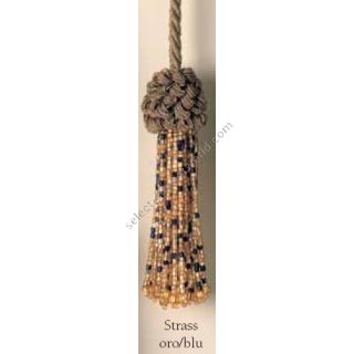 Il Paralume Marina / Rings and brushes / Nappa strass oro/blu