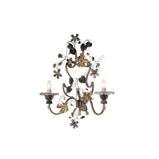 Mechini / Wall Lights / Murano Glass and Clear Pearl Banding A105/2
