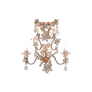 Mechini / Wall Lights / Colored Bohemian Crystal & Clear Pearl Banding A296/2