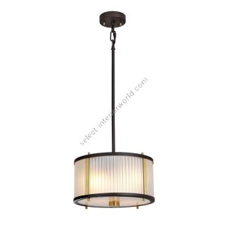 Elstead Lighting / Pendant Lights / Corona 2 Museum Bronze Dark Brown Painted & Aged Brass