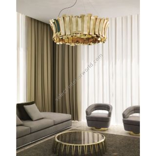 DelightFULL / Chandeliers / Etta Round Chandelier in Brass