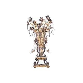 Mechini / Table Lamps / Wrought Iron with Crystal Vase F788/1 MH
