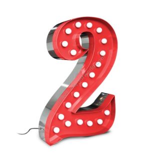 DelightFULL / Floor or Wall Lamps / Light Number 2 | Graphic Numbers "2"