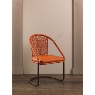 Chair with Braided Leather Back HF2076CH Nodi by Officina Ciani