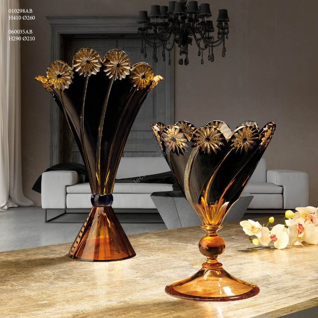 Italian Luxury Lighting / Vases / Crystal Set of 2 010298AB