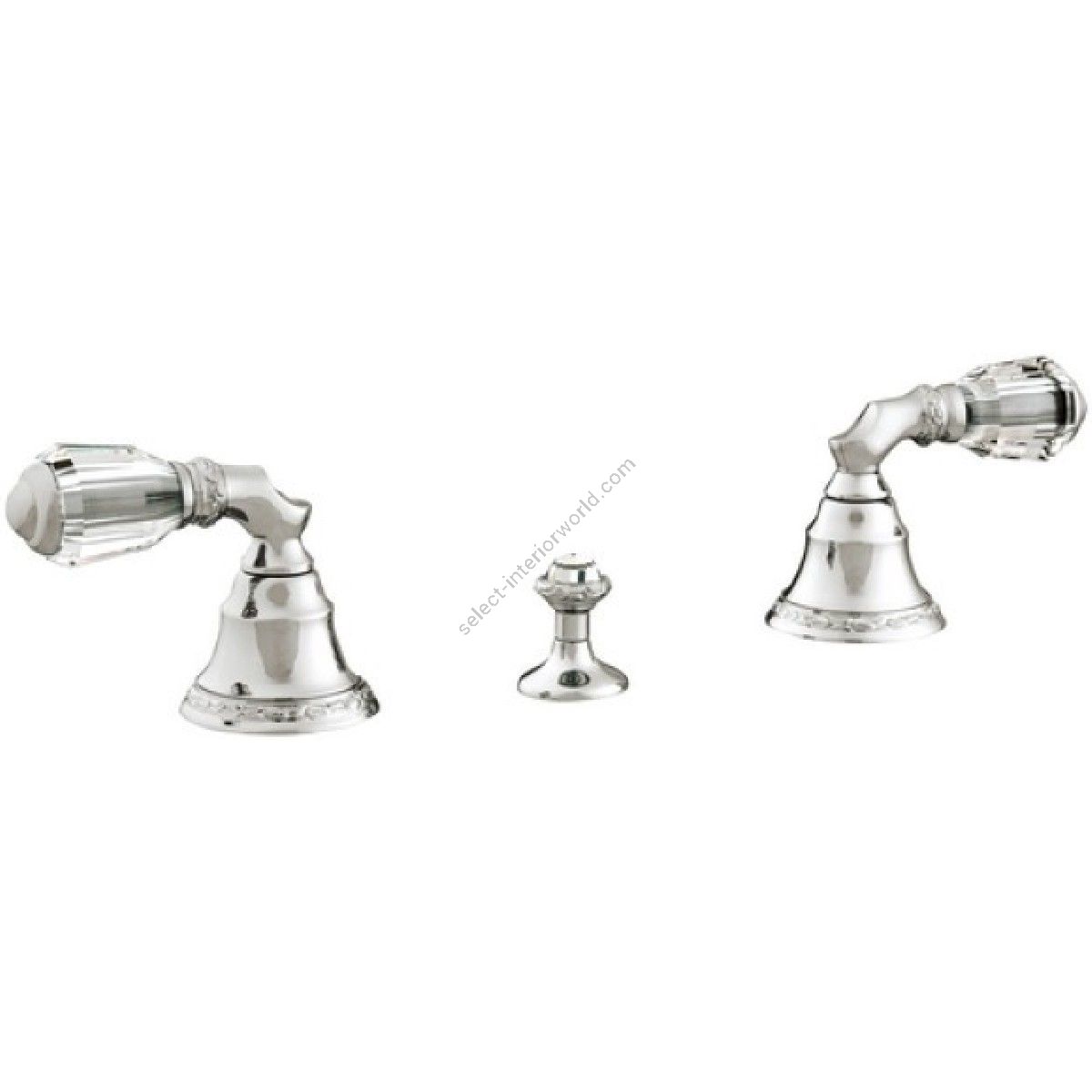 Bronces Mestre / Bidet Fittings / Three holes bidet set with Swarovski crystal 039622.A00.50