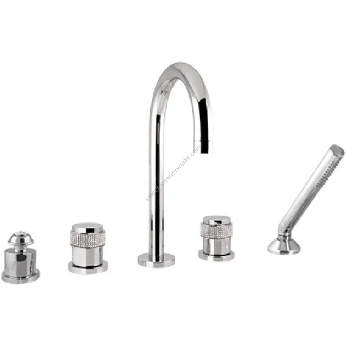 Bronces Mestre / Bath-shower fittings / Five holes bath set with Swarovski 071416.H00.50