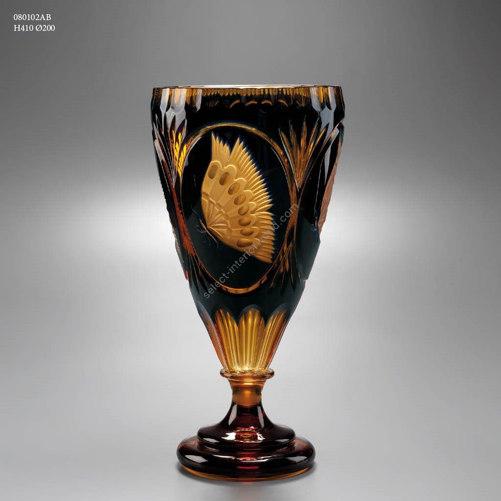 Italian Luxury Lighting / Vases / Amber Crystal 41 cm 080102AB