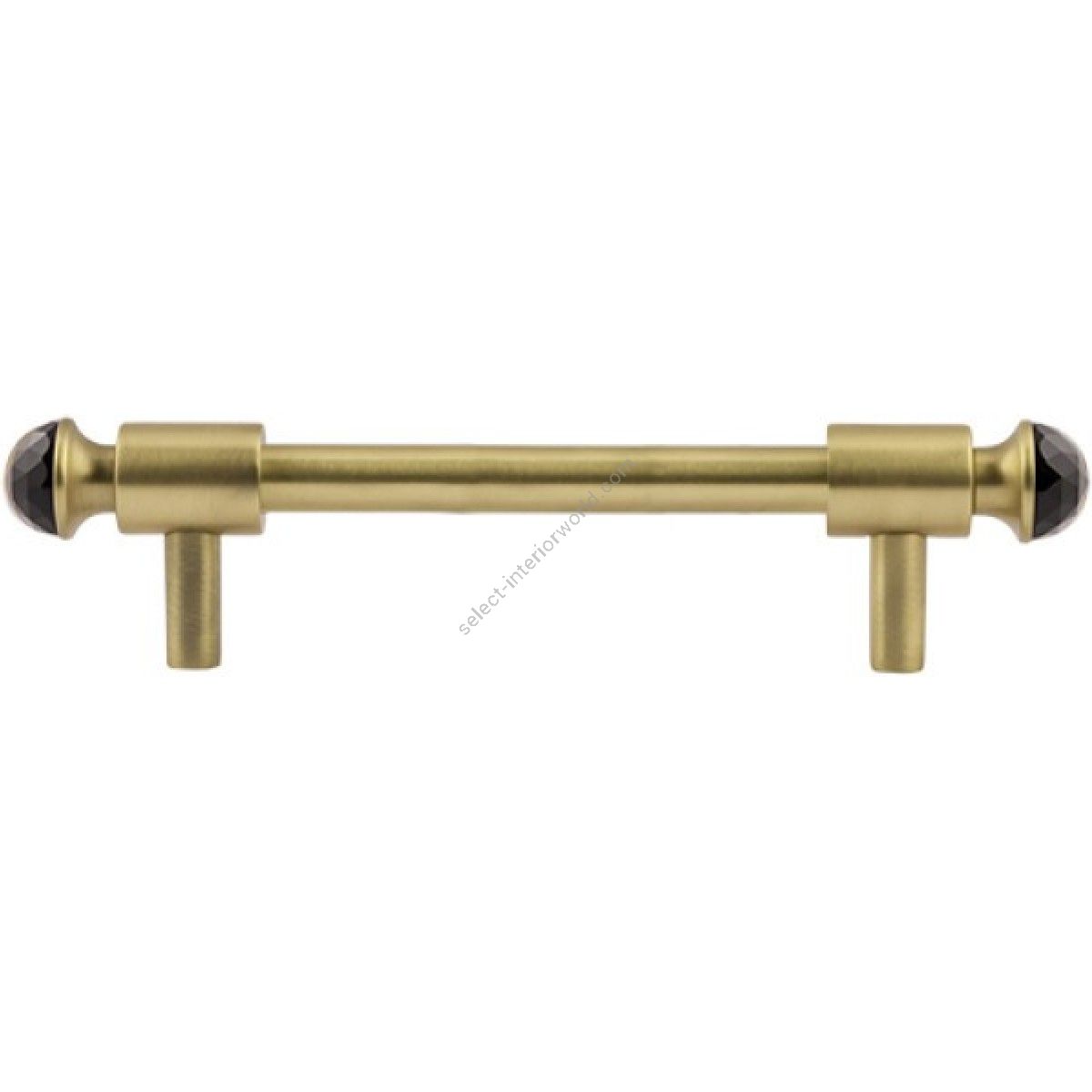 Bronces Mestre / Furniture Handles / Clasica with black Swarovski crystal 128mm between centers 0T5000.SN128.30