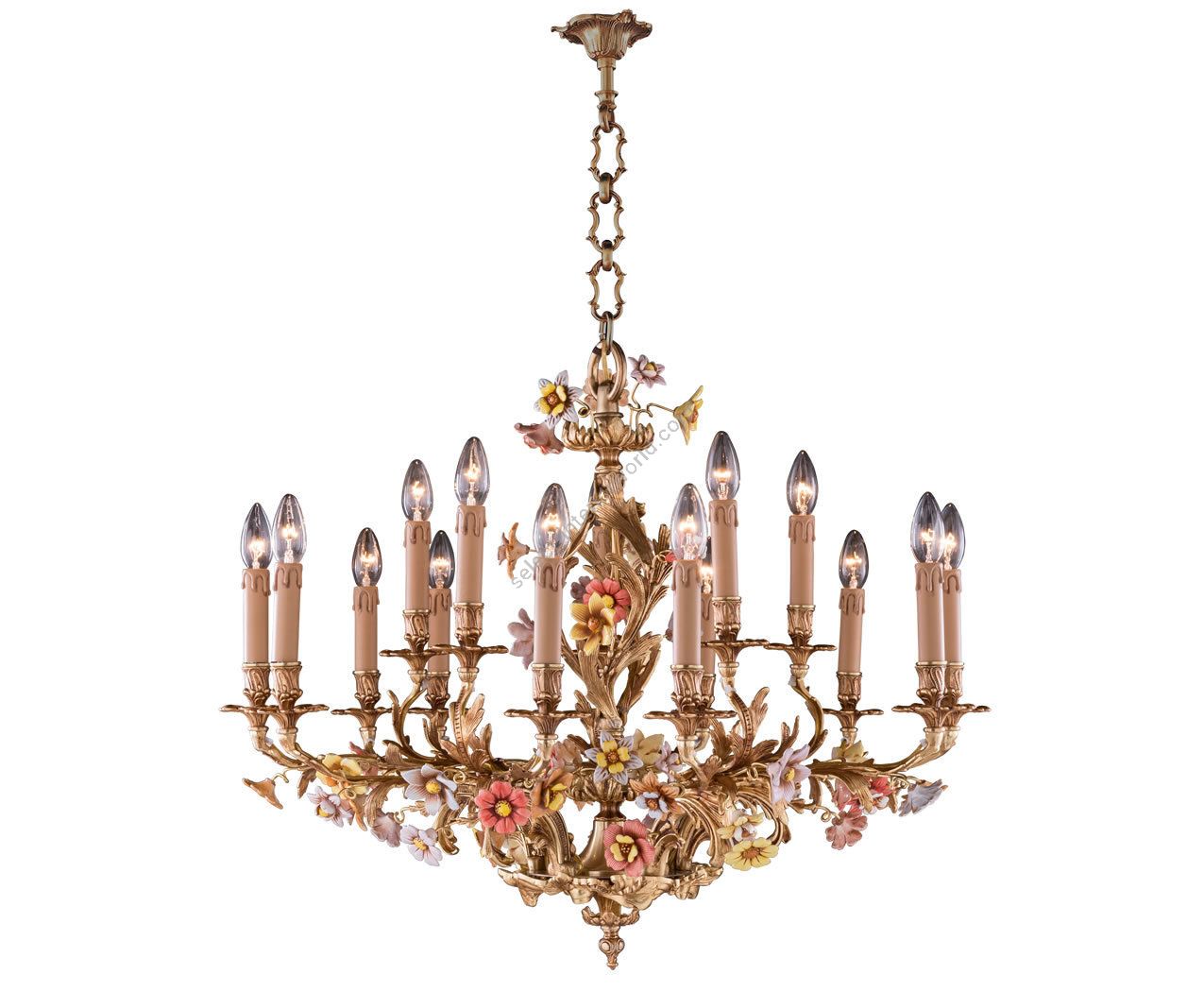 Mariner / Chandeliers / Casted bronze Ceramic flowers 19375.0