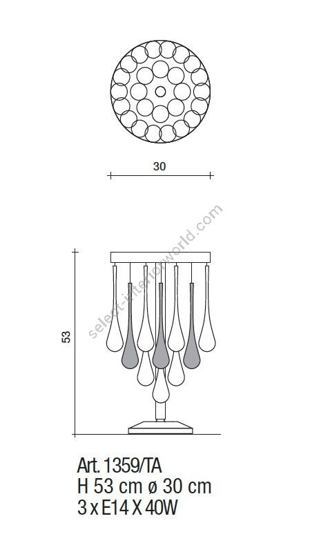 Il Paralume Marina / Table Lamp / IL-1359/TA