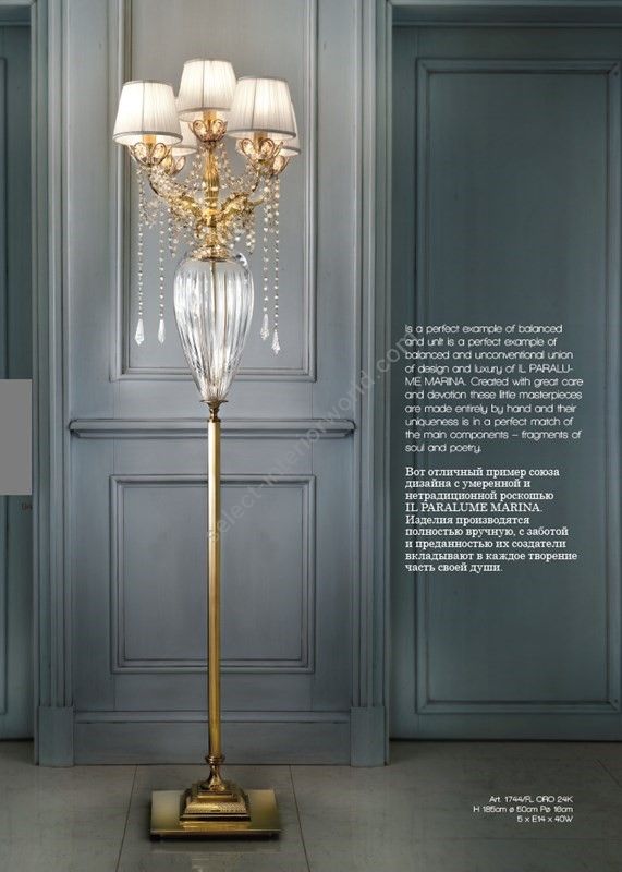 Il Paralume Marina / Floor Lamps / 1744/FL ORO 24K