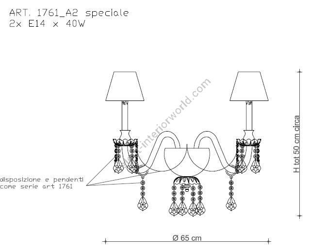 Il Paralume Marina / Wall Lamp / 1761/A2
