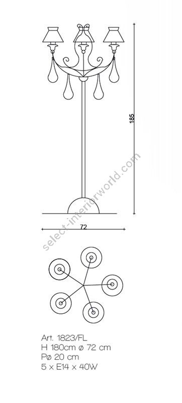 Il Paralume Marina / Floor Lamp / 1823/FL