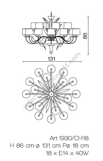 Il Paralume Marina / Chandelier / 1930/CH18