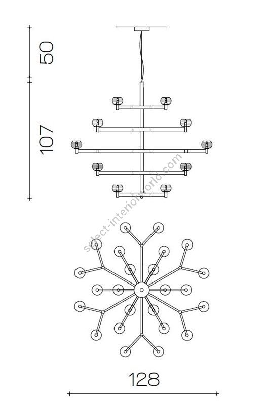 Il Paralume Marina / Chandelier / 2130/CH36/NL