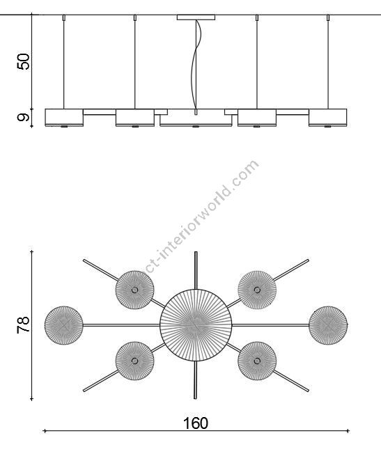 Il Paralume Marina / Chandelier / 2166/CH24