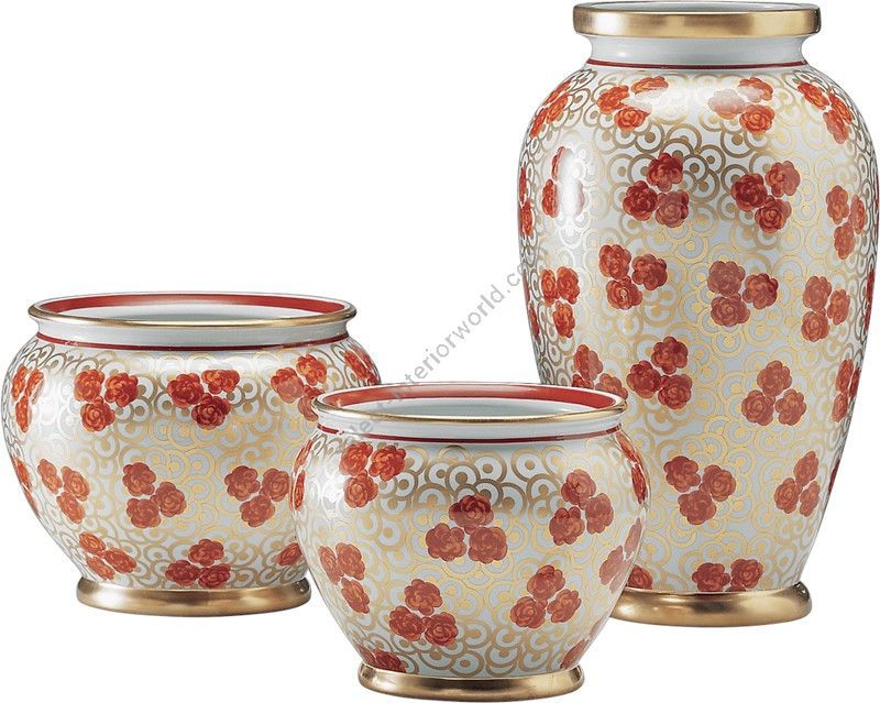 Le Porcellane / Decorative & Flower Vases / Umbrella Stand Rose Rosse 4024