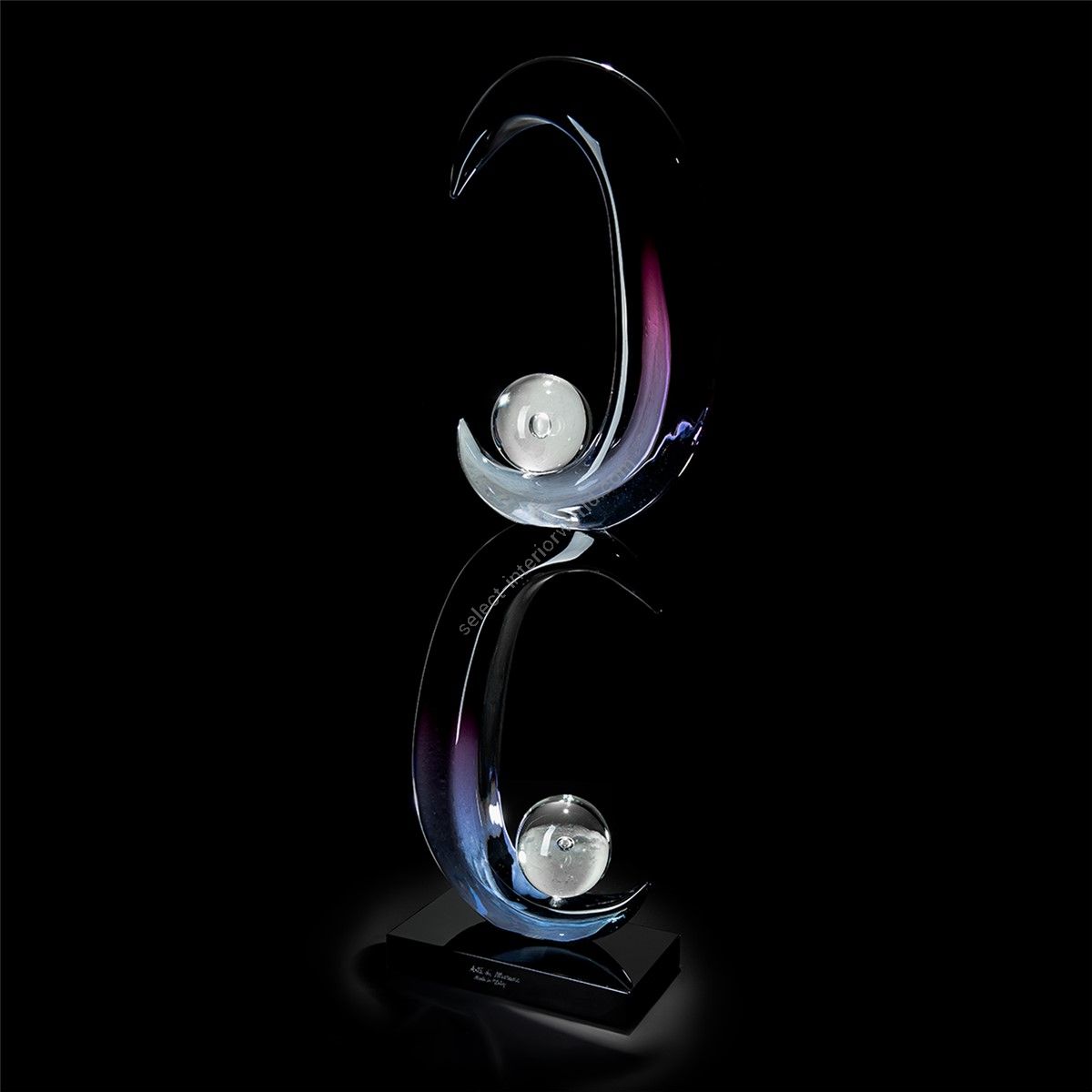 Italian Luxury Lighting / Abstract Sculptures / Double Abstract Knot in Murano Glass 6007 1 COL