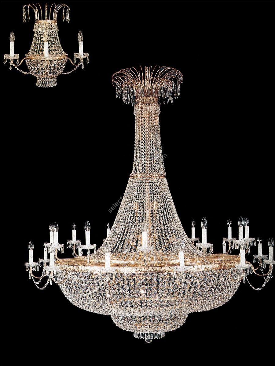 Italian Luxury Lighting / Chandeliers / Empire Crystal 48 Lights 7011 160