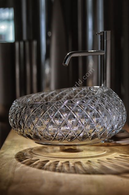 Il Paralume Marina / Washbasin handmade in clear Italian crystal / BA800