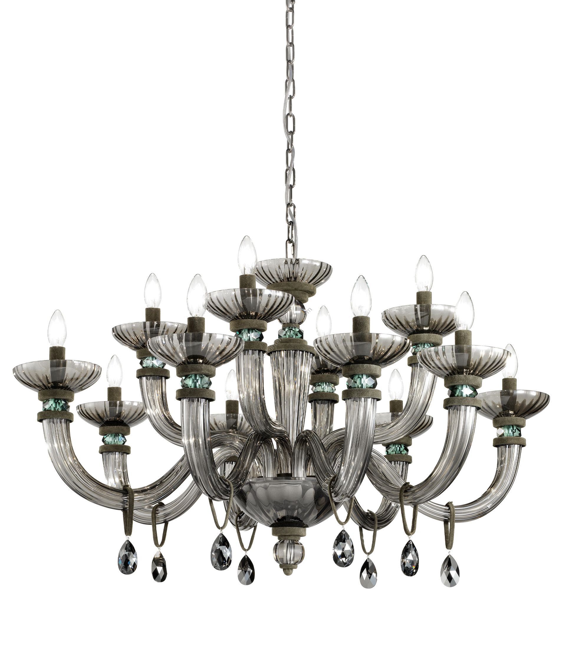 Euroluce Lampadari / Chandeliers / Dahlia L8+4 Fumè