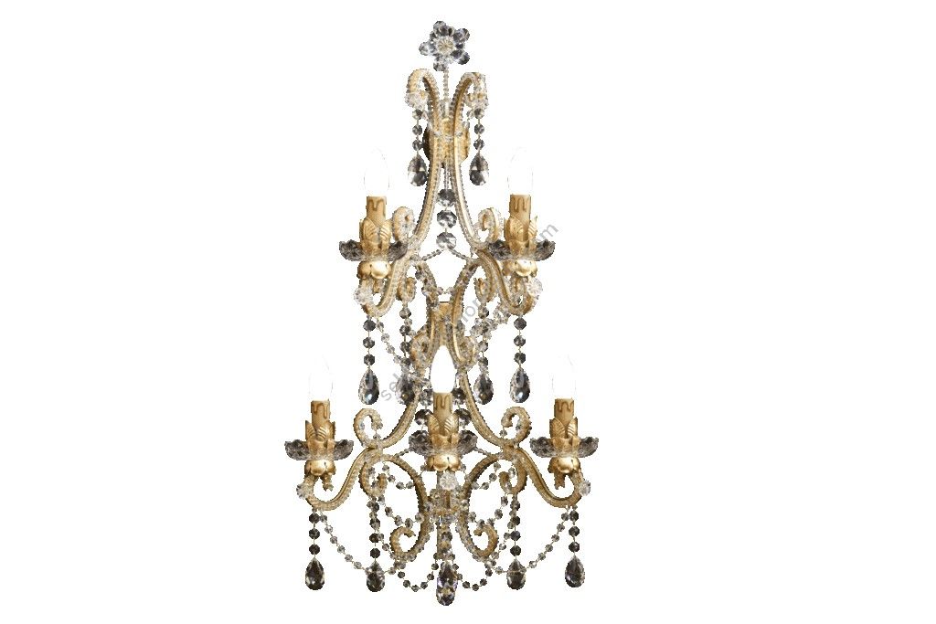 Mechini / Wall Lights / Bohemian Crystal and Clear Pearl Banding A135/5