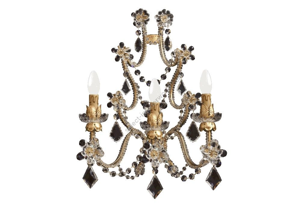 Mechini / Wall Lights / Bohemian Crystal and Clear Pearl Banding A140/3