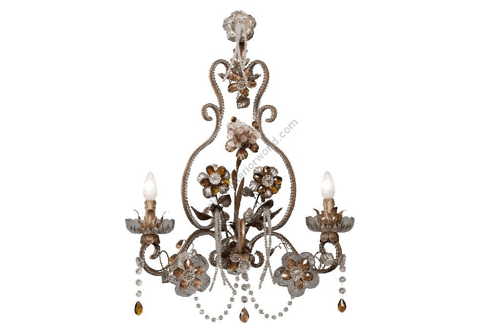 Mechini / Wall Lights / Murano Glass and Clear Pearl Banding A270/2