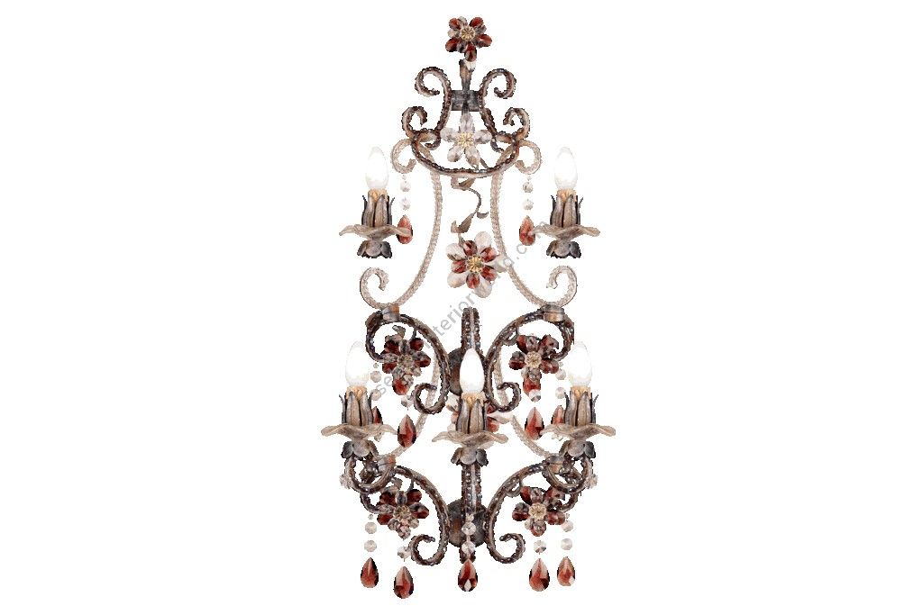 Mechini / Wall Lights / Murano Glass and Colored Pearl Banding A273/5