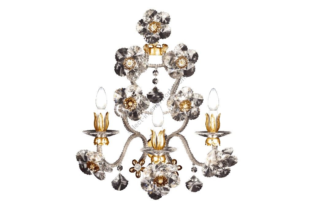 Mechini / Wall Lights / Wrought Iron with Bohemian Crystal A290/3