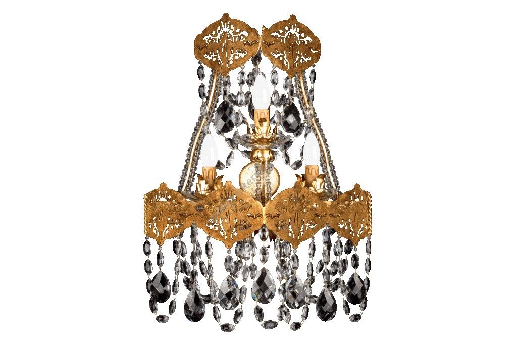 Mechini / Chandeliers / Clear Bohemian Crystal & Clear Pearl Banding A294/3