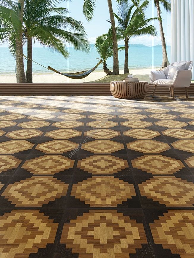 Berti / Square Space Marquetry / Pattern floor Playa del Carmen