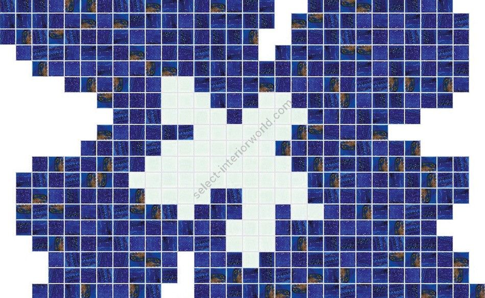 Bisazza / Mosaico - Decorations / Fiore Blu Medio (Pools)
