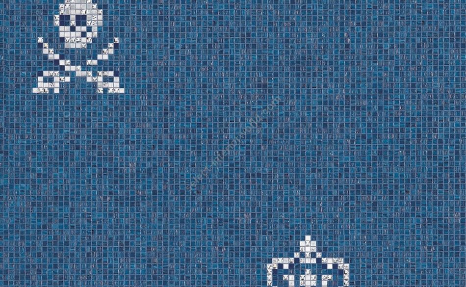 Bisazza / Mosaico - Decorations / Skulls & Crowns Blue (Luxe)