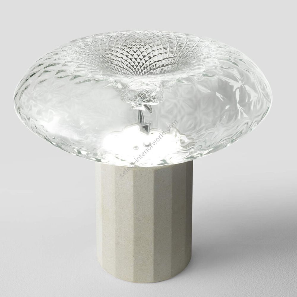 Italamp Cicla 203/LGV LED Table Lamp with Vicenza stone base