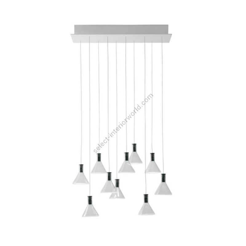 Fabbian / LED Ceiling Lights / Multispot Polair F32 10 spots 60x15cm