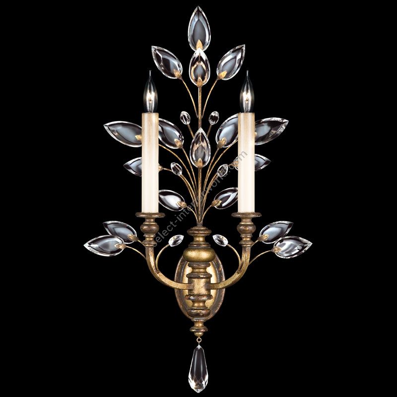 Fine Art Handcrafted Lighting / Wall Sconces / Crystal Laurel 28″ 759750 773150