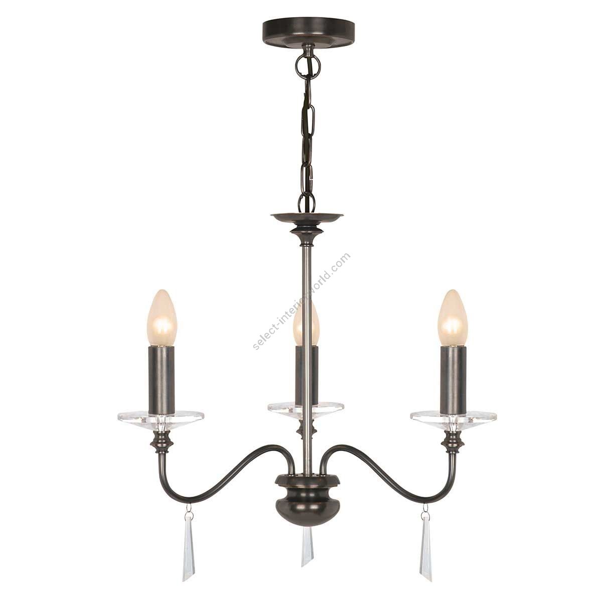 Elstead Lighting / Chandeliers / Finsbury Park 3 Light Chandelier - Old Bronze