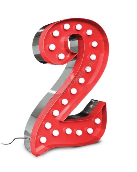 DelightFULL / Floor or Wall Lamps / Light Number 2 | Graphic Numbers "2"