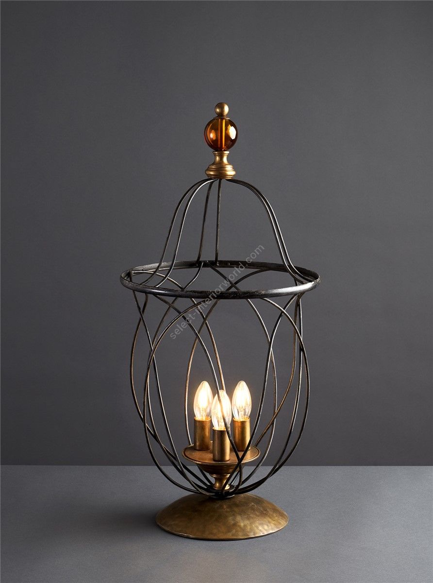 Officina Ciani / Table Lamps / Iron Rod HL1114TA-3 Palla ambra