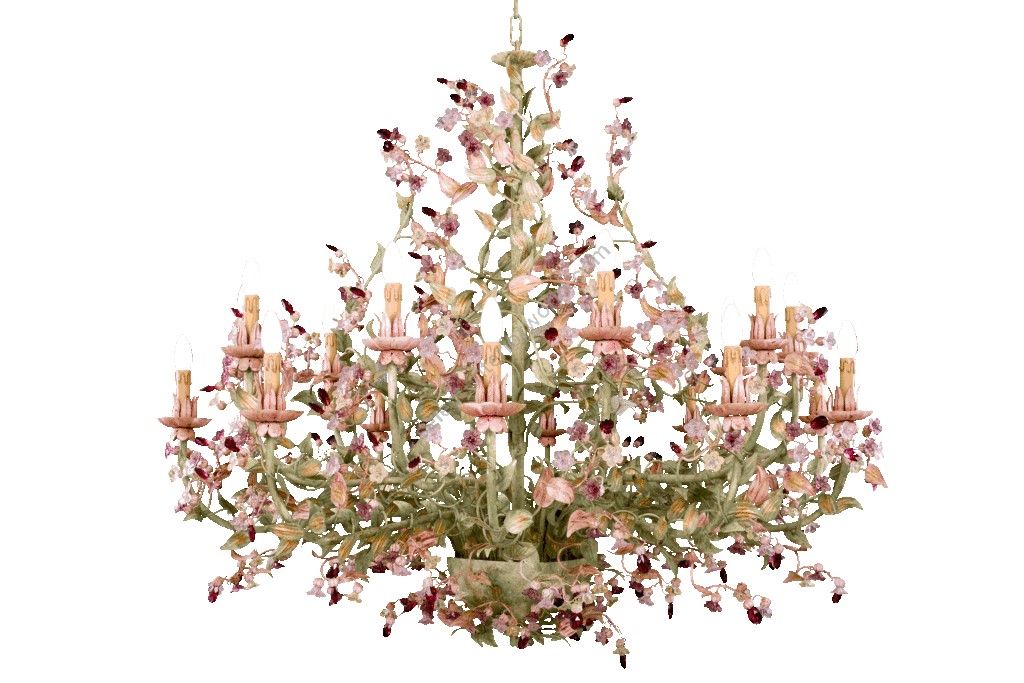Mechini / Chandeliers / Coloured Bohemian Crystal and Murano Glass L261/24